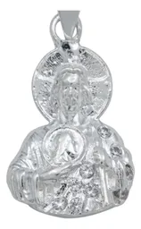 Dije San Judas Tadeo Torso Plata Ley .925 con Zirconia Blanca - Imagen 2