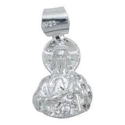 Dije San Judas Tadeo Torso Plata Ley .925 con Zirconia Blanca - Imagen 3