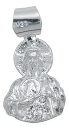 Dije San Judas Tadeo Torso Plata Ley .925 con Zirconia Blanca - Imagen 3
