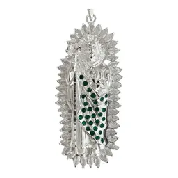 Dije San Judas Tadeo Plata 925 con Zirconia y Resplandor - Imagen 2