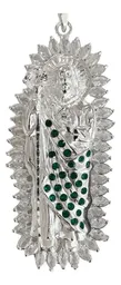 Dije San Judas Tadeo Plata 925 con Zirconia y Resplandor - Imagen 2