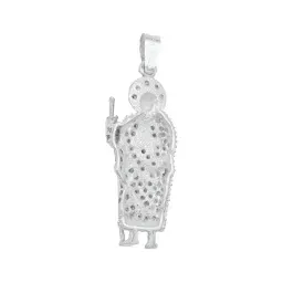 Dije San Judas Tadeo Plata Ley 925 con Zirconia Transparente - Imagen 3