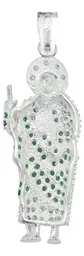 Dije San Judas Tadeo Plata 925 con Zirconia Verde - Imagen 5