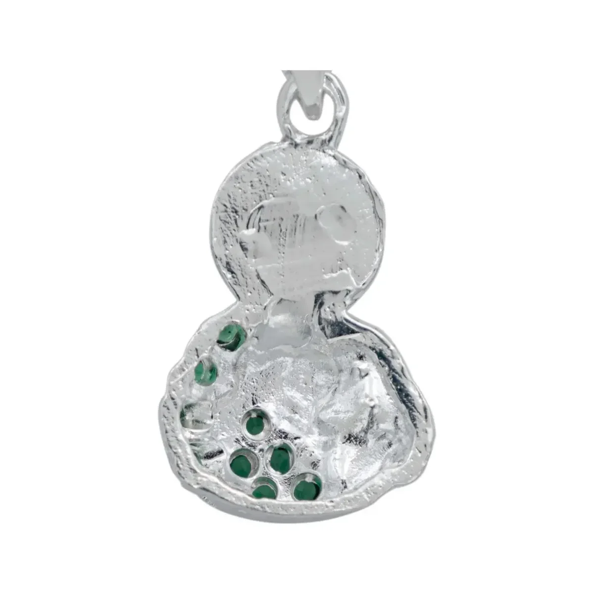 Dije San Judas Tadeo Plata 925 con Zirconia Verde Torso - Imagen 4