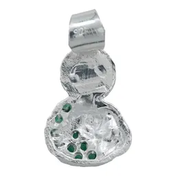 Dije San Judas Tadeo Plata 925 con Zirconia Verde Torso - Imagen 5