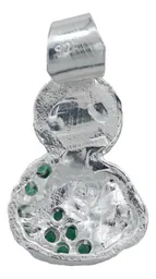 Dije San Judas Tadeo Plata 925 con Zirconia Verde Torso - Imagen 5
