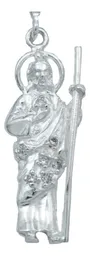 Dije San Judas Tadeo Plata 925 con Zirconias Brillantes Detallado - Imagen 2