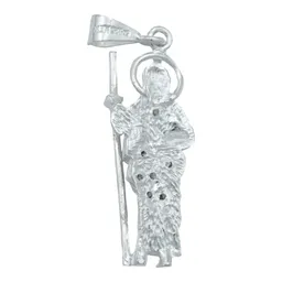 Dije San Judas Tadeo Plata 925 con Zirconias Brillantes Detallado - Imagen 3