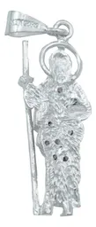 Dije San Judas Tadeo Plata 925 con Zirconias Brillantes Detallado - Imagen 3