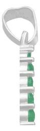 Dije San Judas Tadeo Plata Ley 925 Zirconias Verdes Plano - Imagen 4