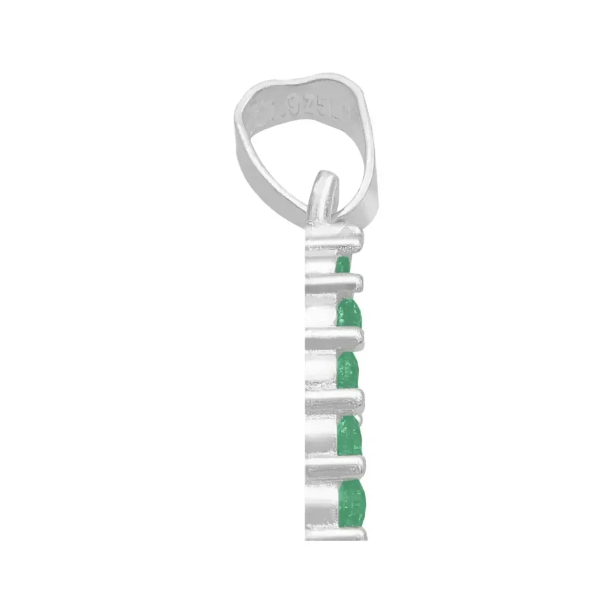Dije San Judas Tadeo Plata Ley 925 Zirconias Verdes Plano - Imagen 4