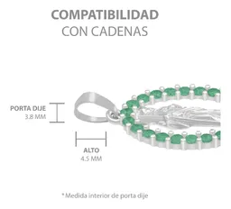 Dije San Judas Tadeo Plata Ley 925 Zirconias Verdes Plano - Imagen 5