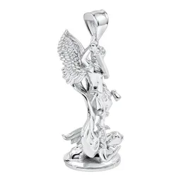Dije San Miguel Arcángel 3D de Plata .925 Rodizada de 20 mm - Imagen 2