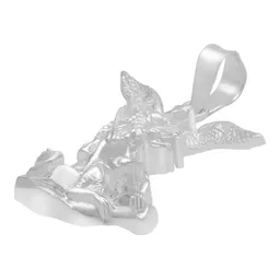 Dije San Miguel Arcángel Plata Fina 925 Diseño Liso Religioso - Imagen 4
