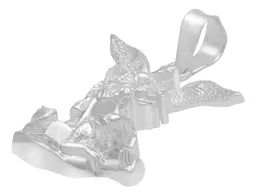 Dije San Miguel Arcángel Plata Fina 925 Diseño Liso Religioso - Imagen 4
