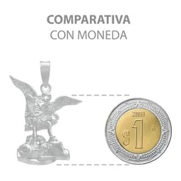 Dije San Miguel Arcángel Plata Fina 925 Diseño Liso Religioso - Imagen 8