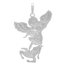 Dije San Miguel Arcángel Plata .925 con Zirconia para Hombre - Imagen 2