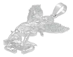 Dije San Miguel Arcángel Plata .925 con Zirconia para Hombre - Imagen 4