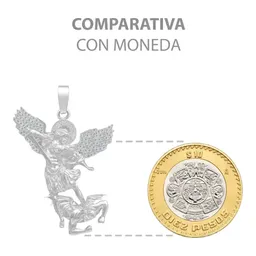 Dije San Miguel Arcángel Plata .925 con Zirconia para Hombre - Imagen 8