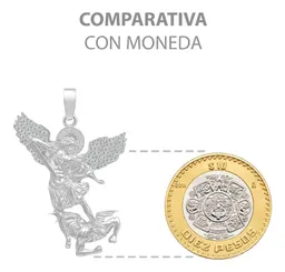 Dije San Miguel Arcángel Plata .925 con Zirconia para Hombre - Imagen 8