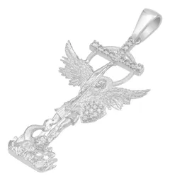 Dije San Miguel Arcángel Plata 925 con Zirconia para Hombre - Imagen 4