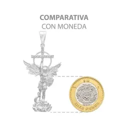 Dije San Miguel Arcángel Plata 925 con Zirconia para Hombre - Imagen 8