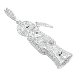 Dije Santa Muerte 3D Plata 925 Zirconia Hombre Artesanal - Imagen 3