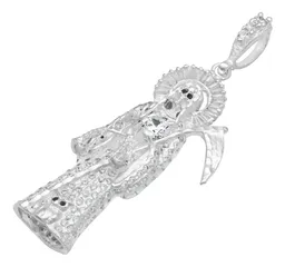 Dije Santa Muerte 3D Plata 925 Zirconia Hombre Artesanal - Imagen 4