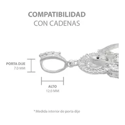 Dije Santa Muerte 3D Plata 925 Zirconia Hombre Artesanal - Imagen 6
