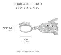 Dije Santa Muerte 3D Plata 925 Zirconia Hombre Artesanal - Imagen 6