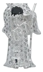 Dije Santa Muerte Artesanal Plata 925 con Zirconia Multicolor - Imagen 2