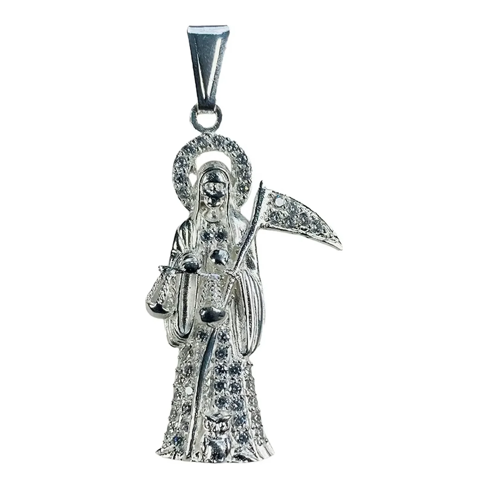 Dije Colgante Plata 925 Zirconia Blanca Redonda Unisex - Joyaris joyería fina mexicana