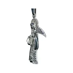 Dije Santa Muerte con Zirconia Plata .925 Clásico - Imagen 3