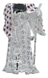 Dije Santa Muerte Plata 925 con Zirconia Multicolor - Imagen 2