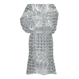 Dije Santa Muerte Plata 925 Robusto con Zirconia Blanca - Imagen 2