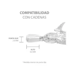 Dije Santa Muerte Plata Ley 925 con Zirconia Transparente Joyería Religiosa - Imagen 6