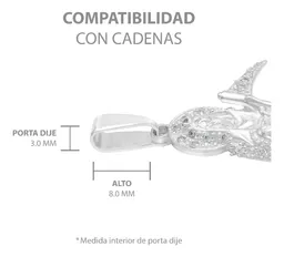 Dije Santa Muerte Plata Ley 925 con Zirconia Transparente Joyería Religiosa - Imagen 6