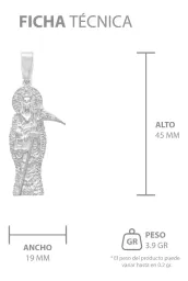 Dije Santa Muerte Plata Ley 925 con Zirconia Transparente Joyería Religiosa - Imagen 7