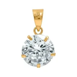 Dije Solitario Oro 10k con Zirconia Blanca Brillante - Imagen 2