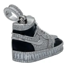 Dije Tenis Plata 925 con Zirconia Negra Baguette - Imagen 3