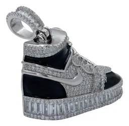 Dije Tenis Plata 925 con Zirconia Negra Baguette - Imagen 3
