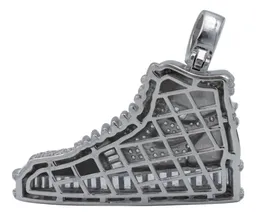 Dije Tenis Plata 925 con Zirconia Negra Baguette - Imagen 4