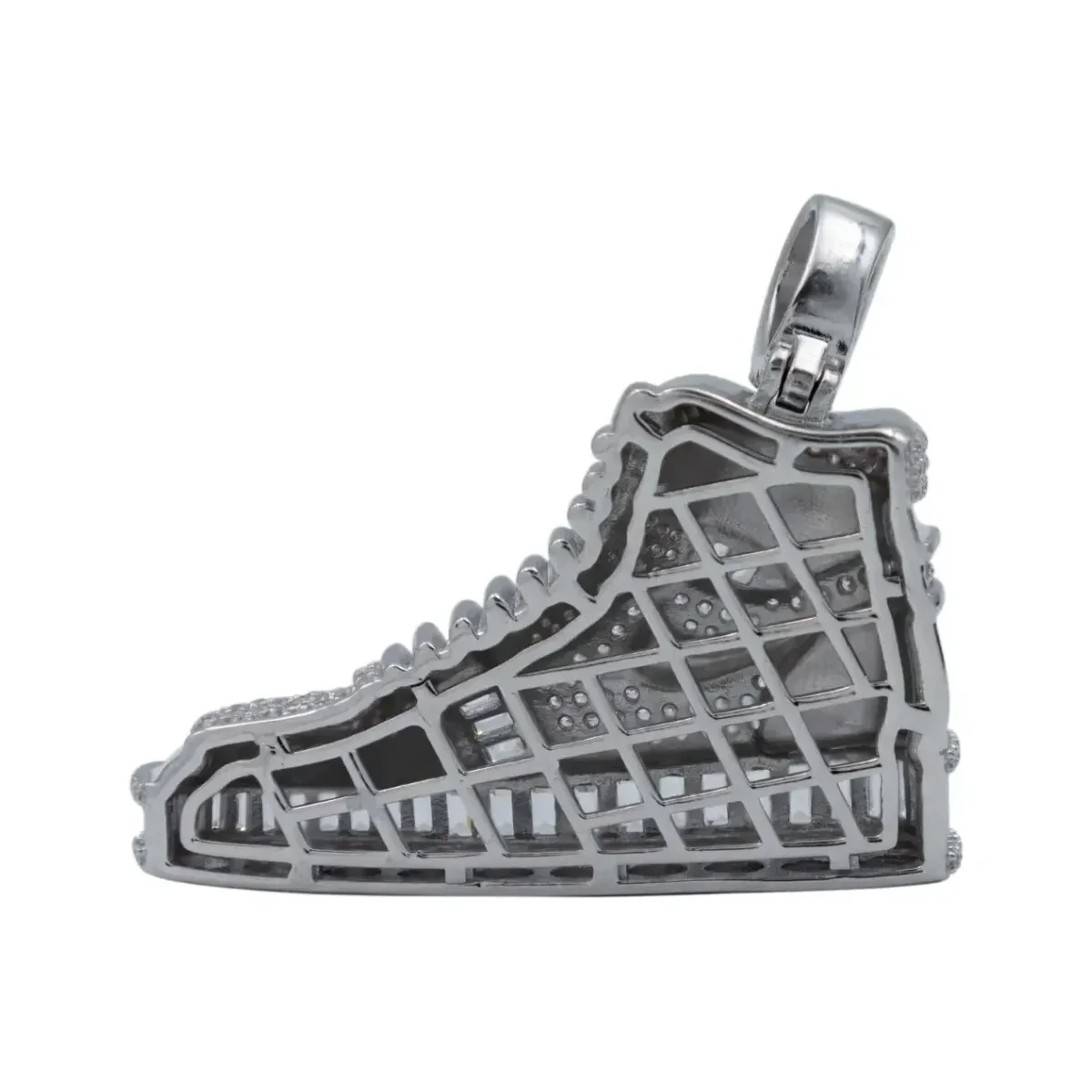 Dije Tenis Plata 925 con Zirconia Negra Baguette - Imagen 4