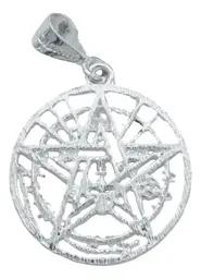 Dije Tetragramaton Pentagrama Plata 925 Símbolo Protección para Hombre - Imagen 2