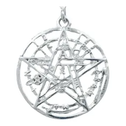 Dije Tetragramaton Pentagrama Plata 925 Símbolo Protección para Hombre - Imagen 3