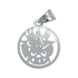 Dije Tetragramaton Plata 925 con Zirconia y Cadena de Eslabones Finos - Imagen 2