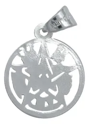 Dije Tetragramaton Plata 925 con Zirconia y Cadena de Eslabones Finos - Imagen 2