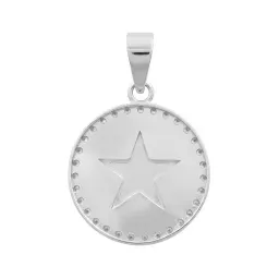 Dije Tetragrammatón Plata 925 con Zirconia Blanca Unisex - Imagen 2