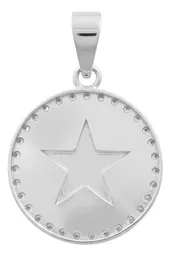 Dije Tetragrammatón Plata 925 con Zirconia Blanca Unisex - Imagen 2