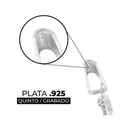 Dije Tetragrammatón Plata 925 con Zirconia Blanca Unisex - Imagen 3